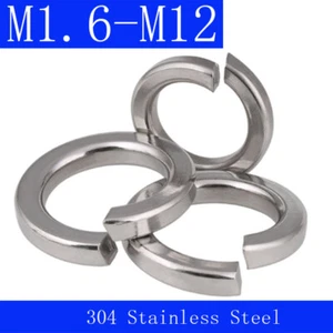 Arandelas de bloqueo dividido de acero inoxidable M1.6/M2.5/M5-M12 304 arandelas de resorte DIN127 - Imagen 1 de 5