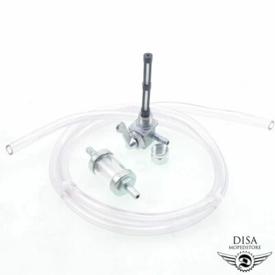 Benzinhahn M12x1 + Benzinfilter OMG + Benzinschlauch für Hercules Prima Mofa