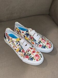 Blowfish Floral Marley Slip On Shoes Sneakers Sz 8 Multi Women’s Elastic Cute