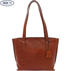 BRIC'S VOLTERRA women's brown vegetable tanned leather Shopper bag - Picture 1 of 9
