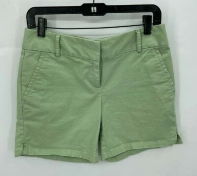 Pantalones Cortos Ann Taylor Loft Para Mujer 0 Verde Frente Plano Informales Verano Foto 1 de 4