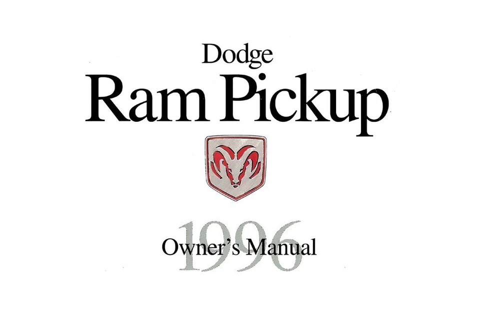 1996 道奇 Ram 拾音器燃气所有者手册用户指南参考操作员书籍保险丝 — 第 1/1 张图片