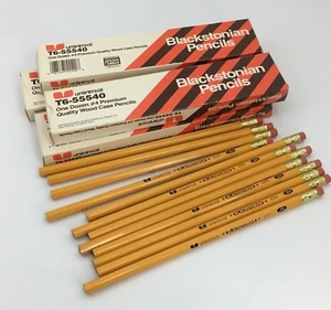 Lápices de plomo vintage universales Blackstonian 48 Premium amarillo barril madera #4 - Imagen 1 de 6