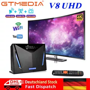 V8 UHD 4K Sat Receiver H.265 10bits DVB-S2/S2X+T2+C HDTV Sat Empfänger HDMI WLAN - Bild 1 von 22