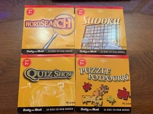 4 x Britannica Family CDs for PC Sudoku Puzzle potpourri Quiz Show &Word Search - Picture 1 of 15