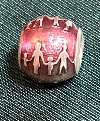 Authentic PANDORA Sterling Silver Charm 791399EN6 Family Bonds Red Enamel - Image 1 of 3