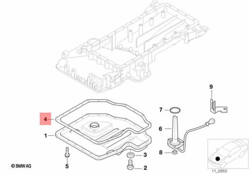 Nueva junta inferior genuina del cárter de aceite del motor BMW E31 E32 E34 E38 E39 11131436324 Foto 1 de 1