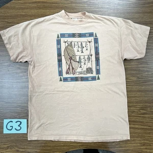 Camiseta de pesca de trucha XL vintage para hombre canoa individual  - Imagen 1 de 13