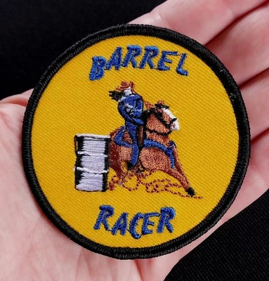 BARREL RACER COWGIRL NFR PBR PRO RODEO COLLECTORS EMBROIDERED SEW ON PATCH - Image 1 of 4