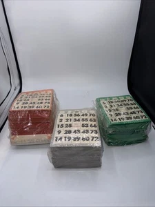 Lotto di 3 confezioni fogli di carte BINGO PAPER - Vintage - Foto 1 di 9