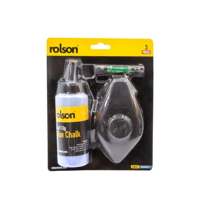 Rolson Chalk Line Set 3 Piece 50ft 15M Builders String Line Marker Reel 52537 - Image 1 of 4