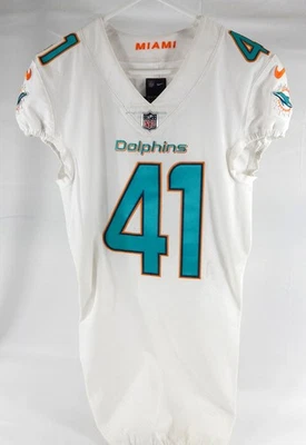 2017 迈阿密海豚队 Xavien Howard #41 比赛发行白色球衣 38 0014 — 第 1/4 张图片