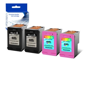 4PK 63XL Ink Cartridge 2 Colour 2 Black SET FOR HP Officejet 4650 4652 4656 5258 - Zdjęcie 1 z 6