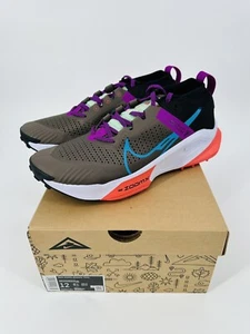 Mens NIKE ZOOMX ZEGAMA TRAIL RUNNING SHOES Ironstone/Laser Blue DH0623-002 Shoes - Picture 1 of 5