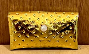 Vintage Barbie Clutch Handtasche Gold Grübchen 60er Jahre - Bild 1 von 3