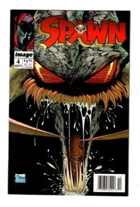 SPAWN 4 VF+ (8.5) TODD McFARLANE 1st COVER APPEARANCE OF VIOLATOR NEWSSTAND * - Picture 1 of 2