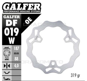 Galfer Disque de Frein Arrière WAVE 187x4mm HONDA RS 125 R all years since 1990 - Picture 1 of 1
