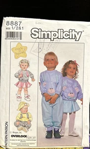 Simplicity 8887 Size 1/2 & 1 Sewing pattern for Toddlers - Picture 1 of 2