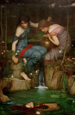 "Nymphs Finding the Head of Orpheus 1900."     Quadro em tela com estampa de parede - Imagem 1 de 4