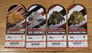 2010 Chicago Blackhawks Stanely Cup Finals Ticket Stub Bundle Lot Of 4 Full Tix - Picture 1 of 2