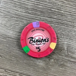 Binion's Casino Las Vegas Nevada $5 Poker Chip 2005 - Picture 1 of 2