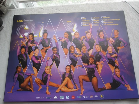 2023 LSU GYMNASTICS SCHEDULE POSTER 24x18 and POCKET SCHED LIVVY DUNNE 🔥 🧨👀💲 Cover