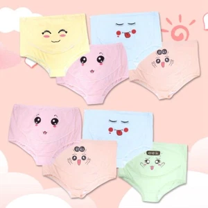 01) 4PCS Women Lady High Waist Cute Adjustable Panties Cartoon Briefs Maternity - Picture 1 of 12
