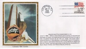 LAUNCHING SPACE SHUTTLE DISCOVERY 51-G - HOUSTON, TX  1985  FDC17957 - Picture 1 of 1