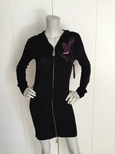 Ed Hardy Full Zip Dress Hooded Cardigan Size S - Picture 1 of 7