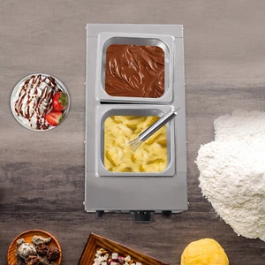 6L 800W Schokolade Temperiermaschine Elektrische Schmelztöpfe Edelstahl 2 Töpfe - Bild 1 von 12