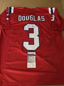 Demario Douglas Autographed Signed Red Custom Jersey Patriots JSA Witness COA - Picture 1 of 3