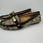 Coach Womens Felisha A2134 Brown Signature C Slip On Casual Loafer Shoes Size 7b
