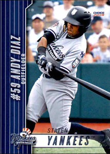 2018 Staten Island Yankees Choice #7 Andy Diaz Dominican Republic Baseball Card