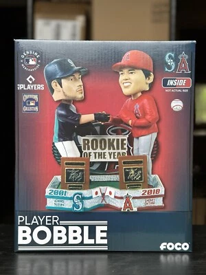 Ichiro Suzuki & Shohei Ohtani Seattle & LA Rookie Year Dual Bobblehead NEW FOCO - Image 1 of 4