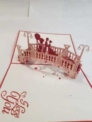 Tarjeta de felicitación emergente 3D el día de tu boda envío gratuito vendedor de EE. UU. Foto 1 de 3