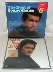 1976 Johnny Cash Album + The Best of SONNY JAMES Album 2 LP Vinyl Records, - Imagen 1 de 3