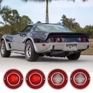 Luces traseras LED rojas y luces de reversa para Chevrolet Corvette C3 1975-1979 4 piezas - Imagen 1 de 12
