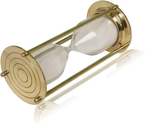 Vintage Sand Timer Handmade Brass Nautical Antique Maritime Hour Glass - Picture 1 of 5
