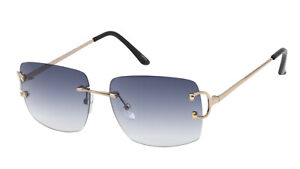 Men Sunglasses Gold Clear Lens Eye Glasses Brown Metal Frame Hip Hop Fashion 