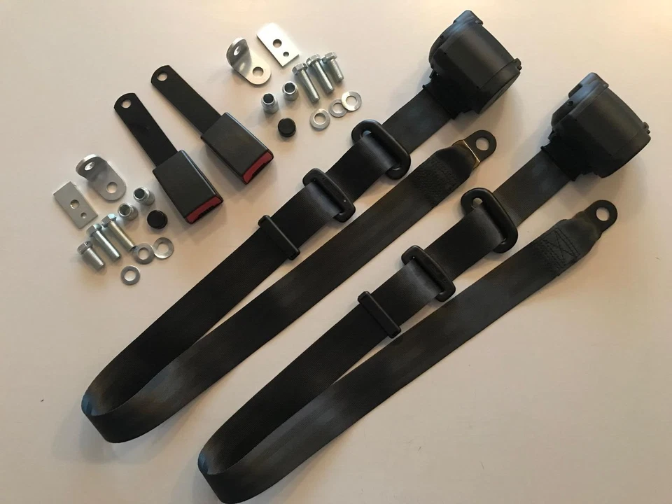 Automatic 3-Point Safety Belt 2 Pieces Seat Attachment 69-85 Porsche 911 New - Image 1 of 4