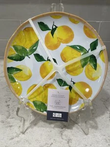 Set 4 LEMONS 8.25” Salad Side Appetizer Plates Farmhouse Rachel Ashwell Melamine - Picture 1 of 4
