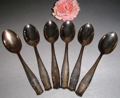 Solingen Silberauflage Esslöffel Stempel *100* 6Teilig 50er/60 Jahre Vintage - Bild 1 von 4