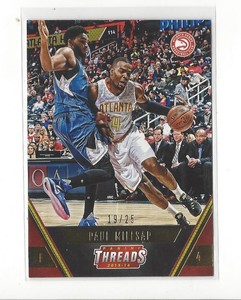 2015-16 Panini Threads Century Proof Gold #100 Paul Millsap Hawks /25 