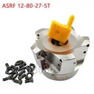 Cortador de fresado facial indexable de avance rápido CNC ASRF12-80-27-5T para inserto SDMT - Imagen 1 de 7
