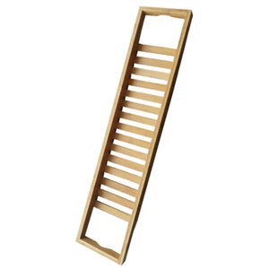 Bathtub Caddy Bamboo Bath Tub Rack Tray Bathroom Cloth Book// Holder O6Q1 - Picture 1 of 8
