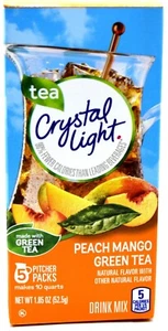 4 10-Quart Boxes Crystal Light Peach Mango Green Tea Drink Mix - Picture 1 of 6