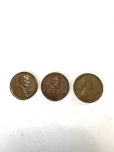Lot of 3 Lincoln Wheat One Cents, 1950, 1950D - Picture 1 of 2