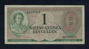 Netherlands New Guinea 1 Gulden 1950 P-4 VF RARE - Picture 1 of 2