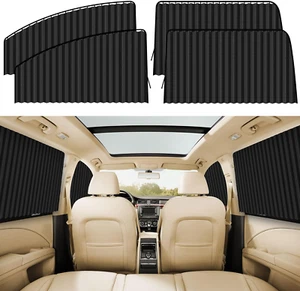 4 PCS Side Window Sun Shade Black Privacy Sunshade - Magnetic Curtain Blinds, - Picture 1 of 12