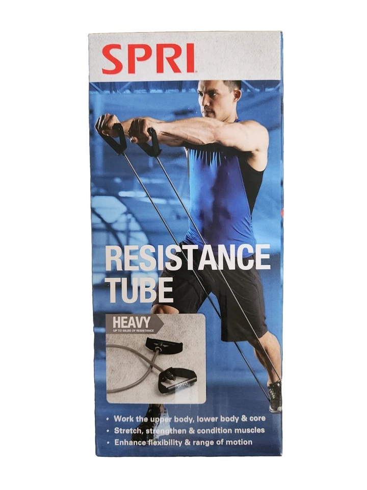 SPRI Resistance Tube Band Ultra Heavy Home Gym Workout Strength Training 60lbs